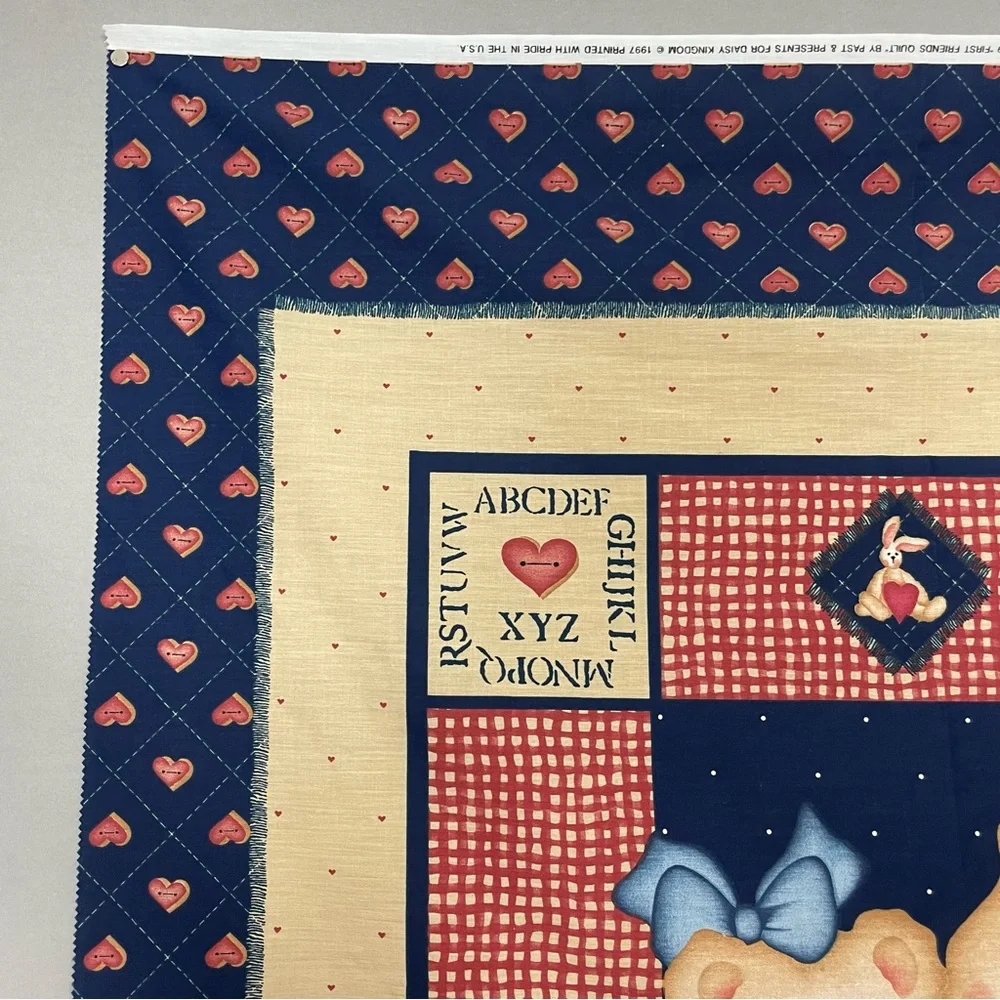 Vintage 1997 Daisy Kingdom Quilt Panel Fabric Project Applique Sew Baby #K29